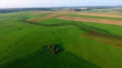 Panorama Over Country With Rotation