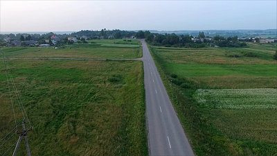 Panorama Over Country Road