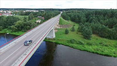 Panorama Over The Bridge Near River