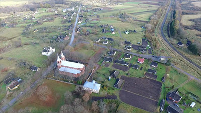 Flight Over The Country Near Church 1