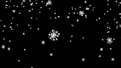 Round Snowflakes Falling Big