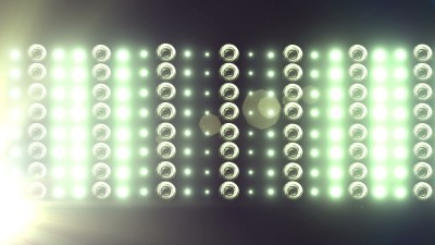 Flashing Wall With Lens Flares