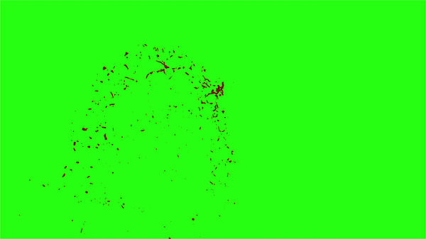 Hd Blood Burst Motion Blur Green Screen 61