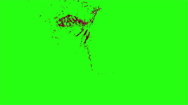 Hd Blood Burst Motion Blur Green Screen 118