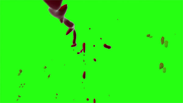 Hd Blood Burst Motion Blur Green Screen 162